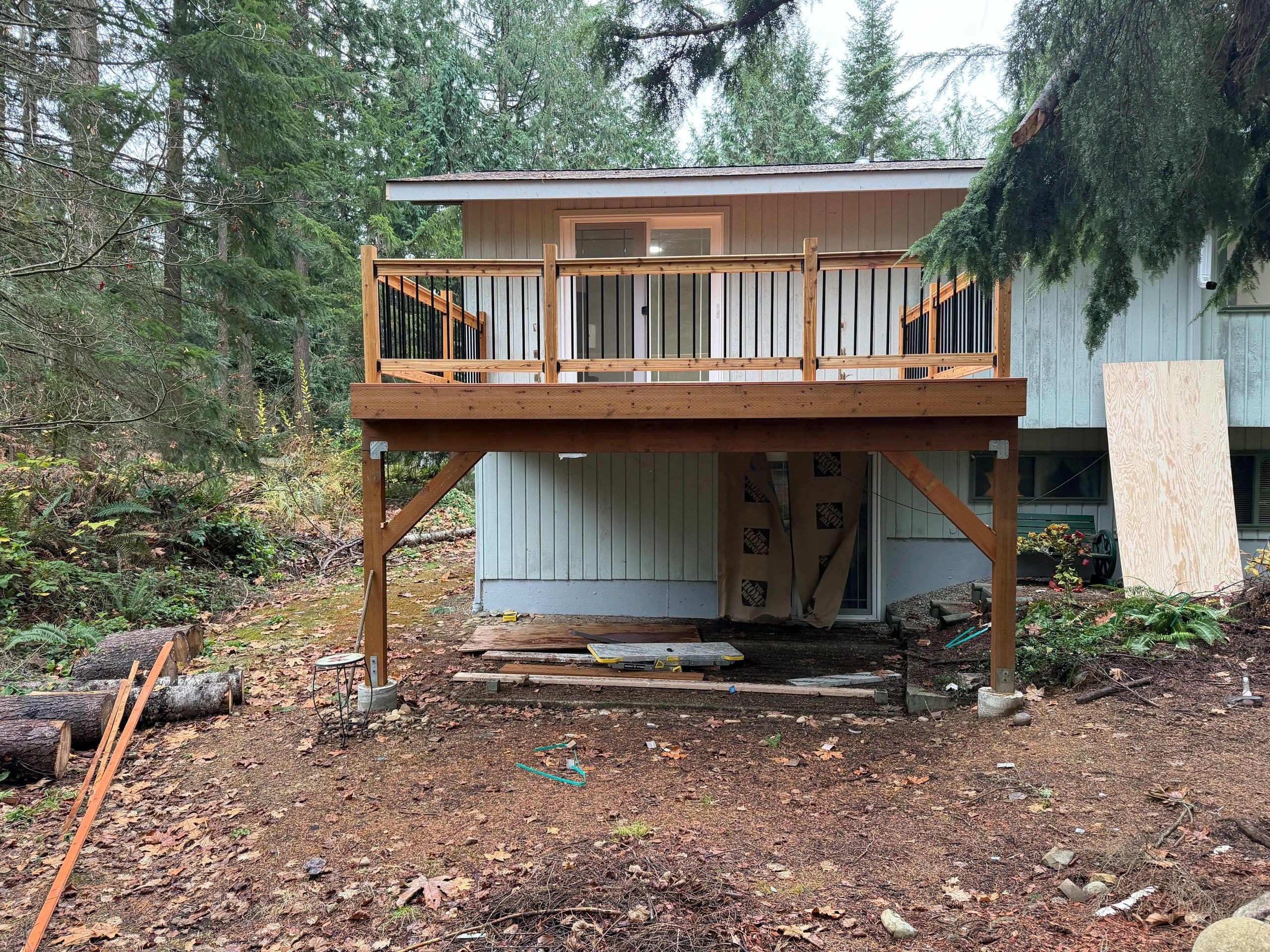 Cabin construction by Wilder Construction