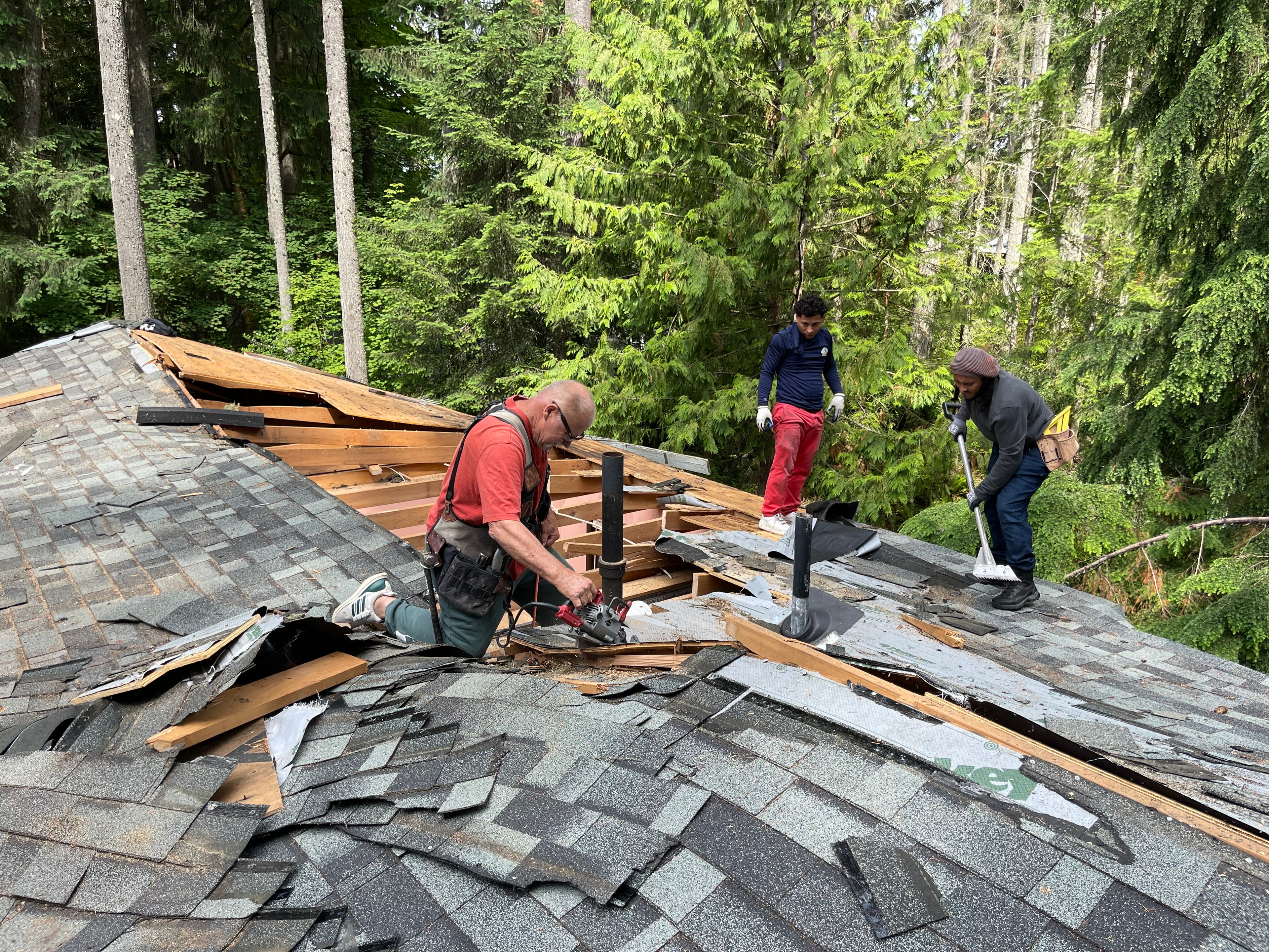 Roof repair by Wilder Construction
