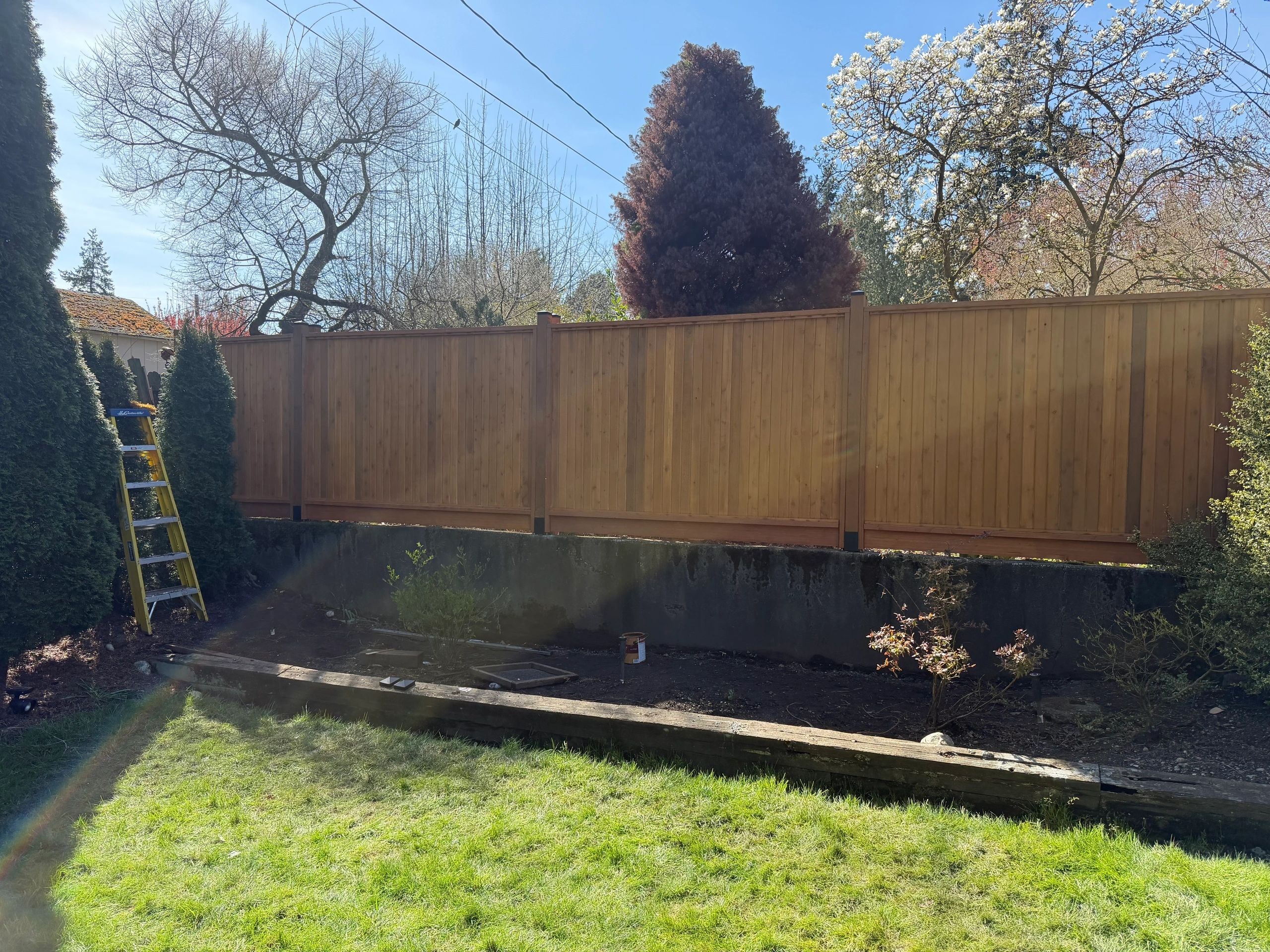 Fence installation by Wilder Construction