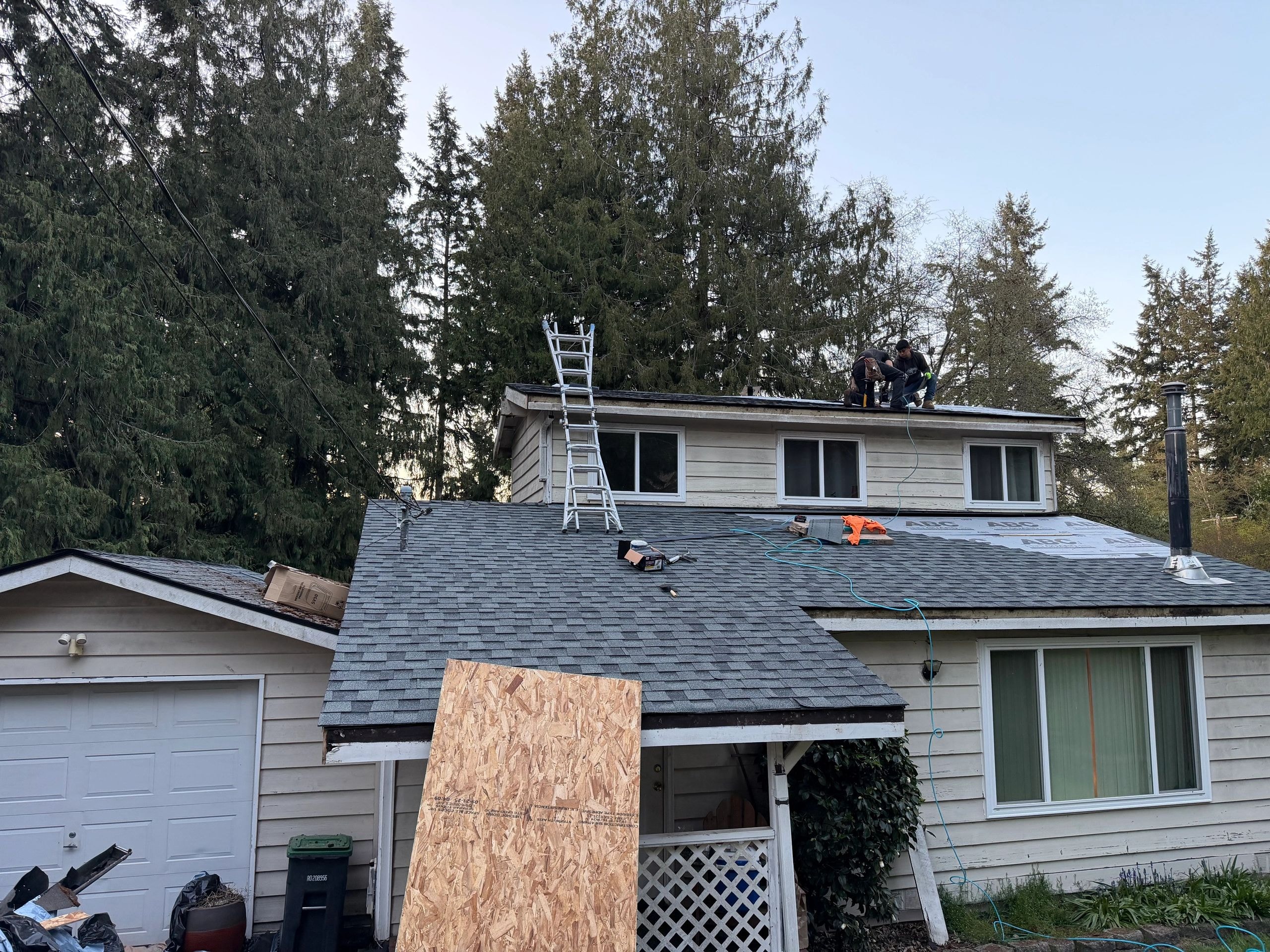 Roof replacement by Wilder Construction